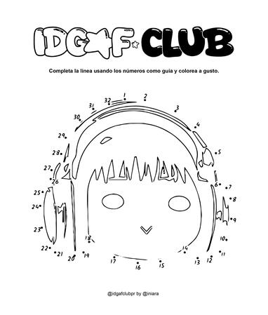 Hoja de pintar - Chibi DJ